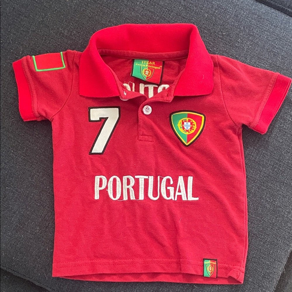Red Portugal Kids Polo Shirt